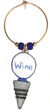 metal stopper wine charm